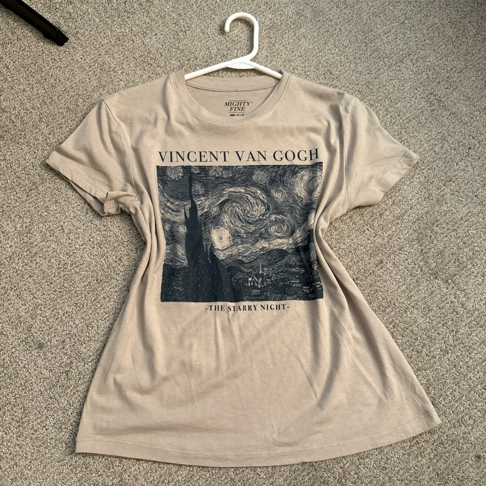Mighty Fine Cream Graphic T-Shirt Relaxed Short Sleeve